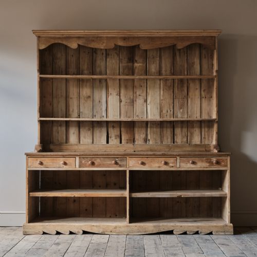 HUGE 20TH CENTURY PINE FARMHOUSE DRESSER