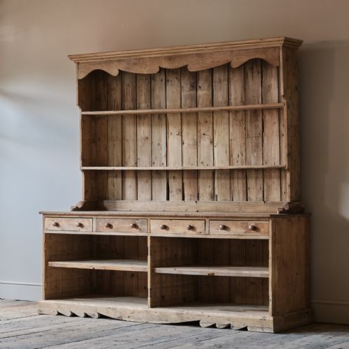 HUGE 20TH CENTURY PINE FARMHOUSE DRESSER - ADDITIONAL PHOTO 1