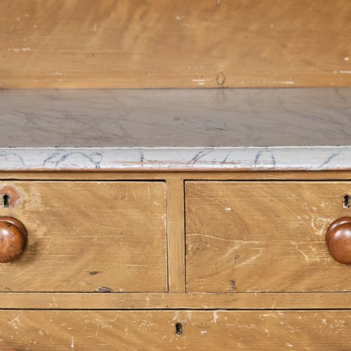 ANTIQUE PINE WASHSTAND CHEST OF DRAWERS IN ORIGINAL PAINT - ADDITIONAL PHOTO 14