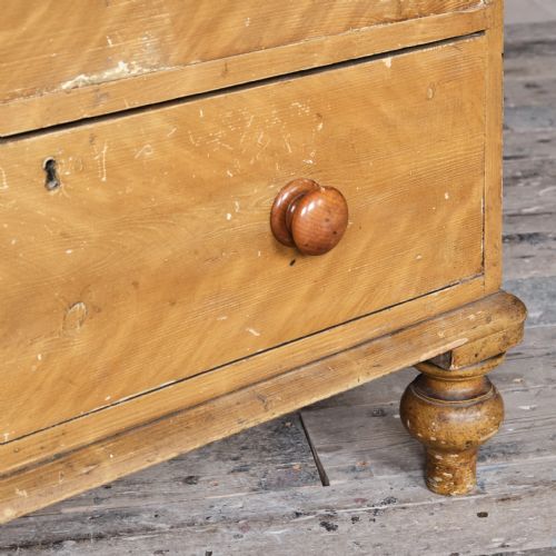 ANTIQUE PINE WASHSTAND CHEST OF DRAWERS IN ORIGINAL PAINT - ADDITIONAL PHOTO 16