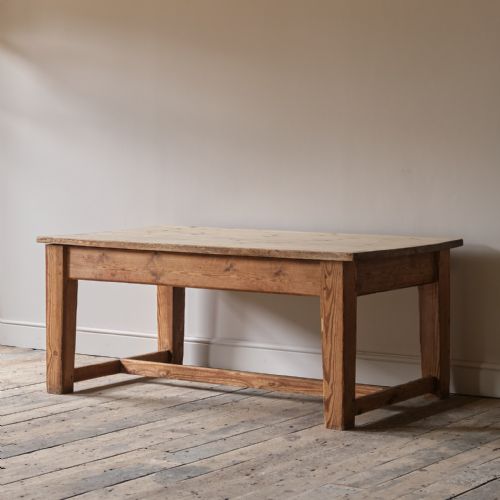 ANTIQUE CHUNKY PINE FARM HOUSE KITCHEN TABLE - ADDITIONAL PHOTO 20