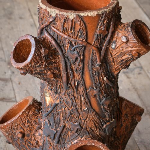 ANTIQUE FAUX BOIS STRAWBERRY PLANTER - ADDITIONAL PHOTO 4