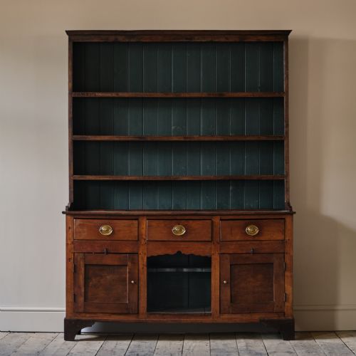 GEORGIAN OAK DOG KENNEL DRESSER RACK