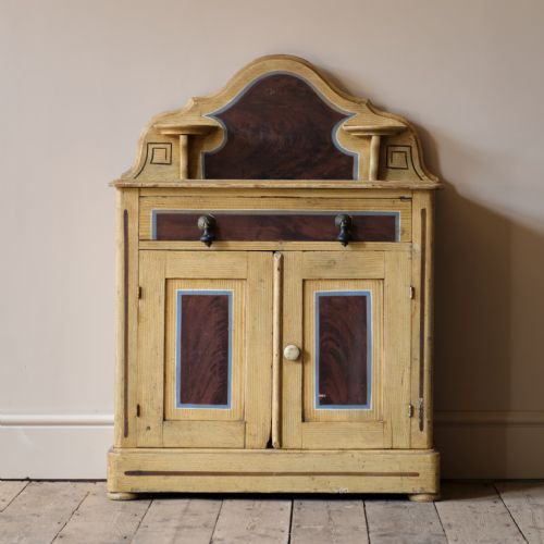 19th Century Pine Cupboard in Original Paint