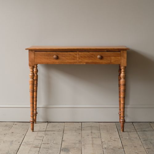 Antique 19th Century Satin Birch Side or Writing Table C1870