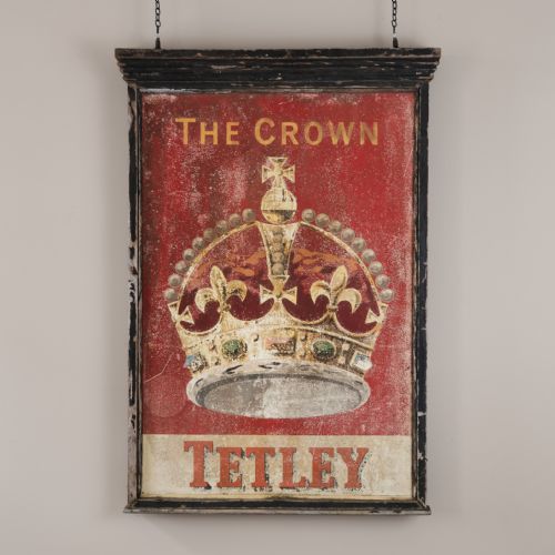 Large Vintage Double Side Tetley Pub Sign