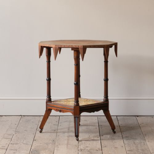 19th Century Aesthetic Movement Side Table by H Ogden of Manchester.