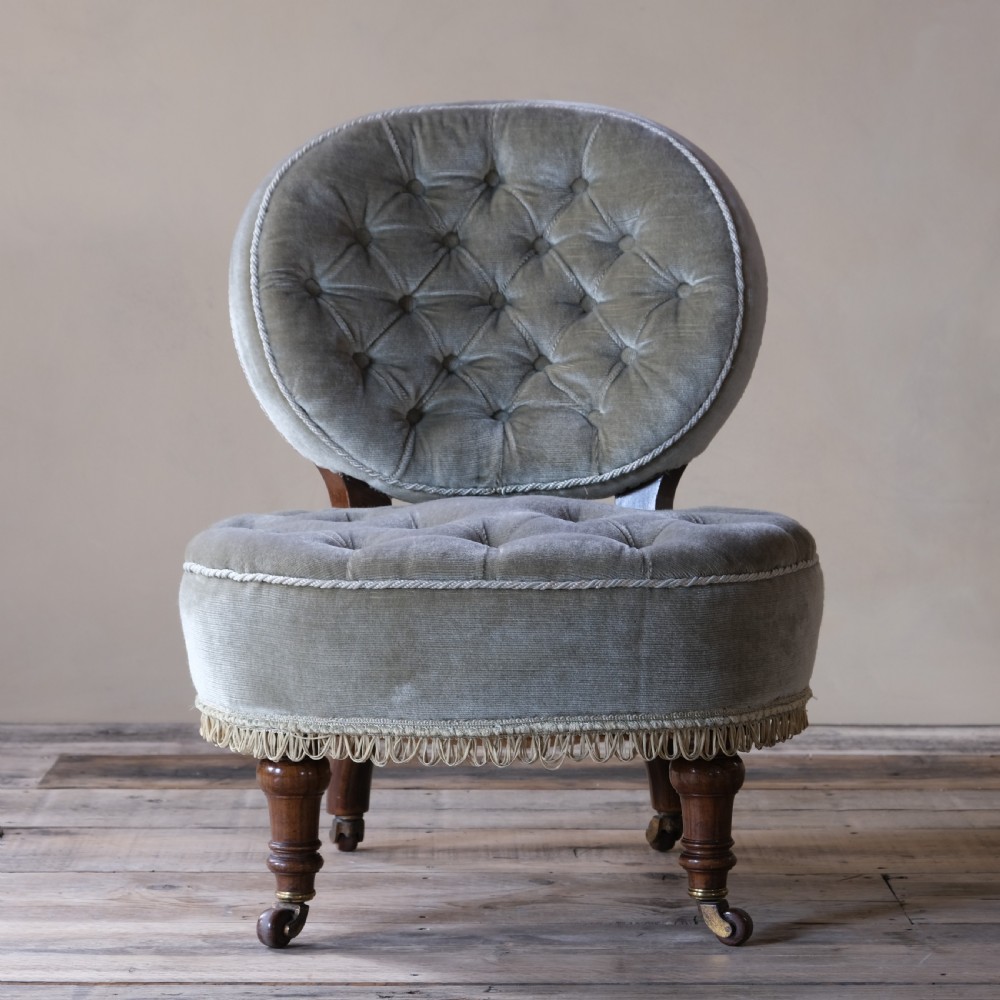 antique Jas Shoolbred slipper chair View II