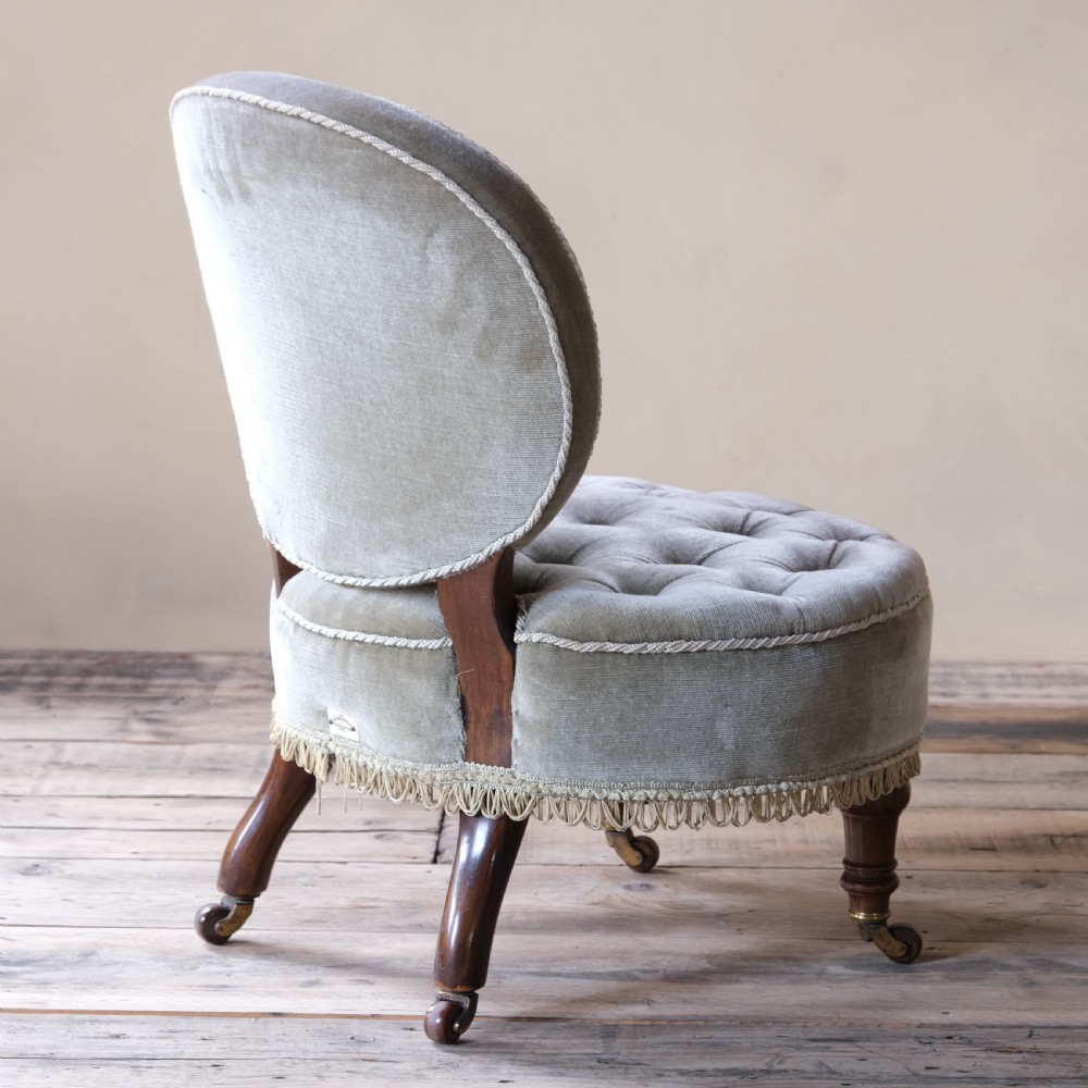 antique Jas Shoolbred slipper chair View IV