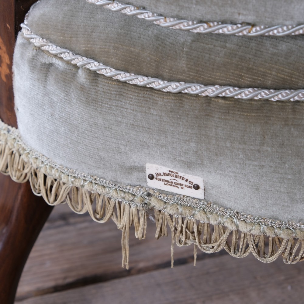 antique Jas Shoolbred slipper chair View VIII