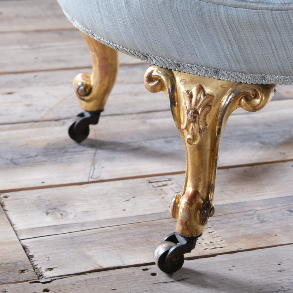 19Th Century Petite Gilt Wood Open Armchair View X