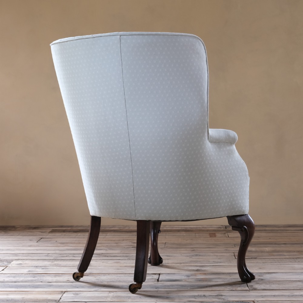 Large Antique Country House Barrel Back Armchair View V