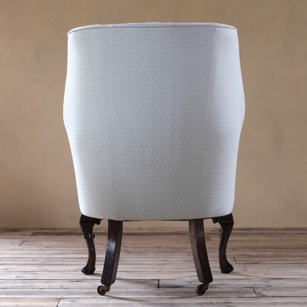 Large Antique Country House Barrel Back Armchair View VI