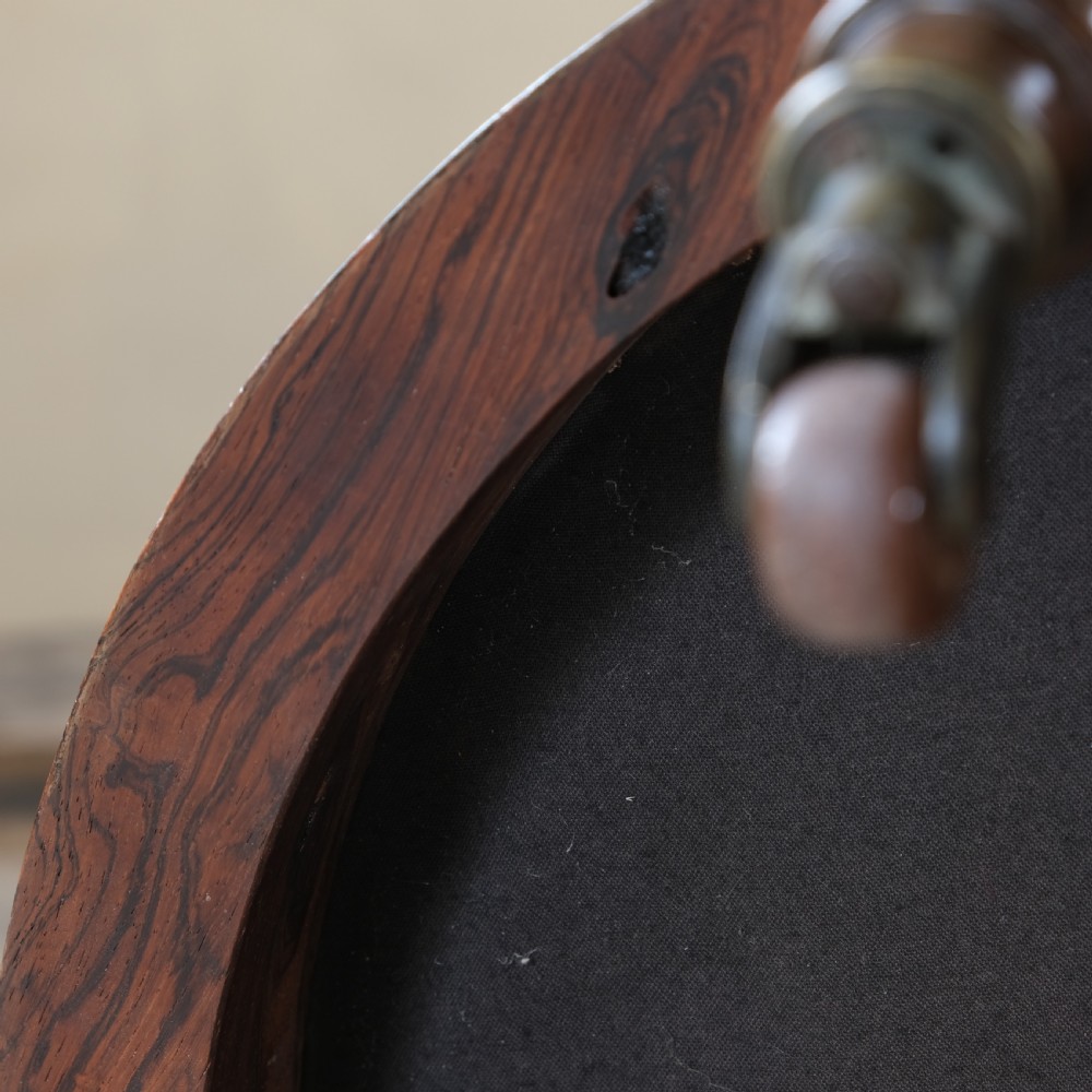 19th century rosewood and leather swivel chair by Druce & Co View VIII