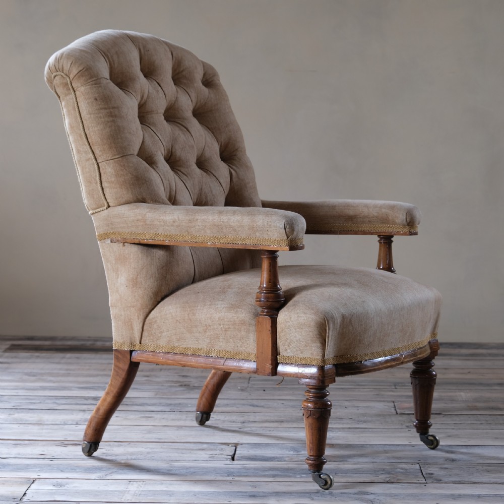19th century walnut open armchair View IV