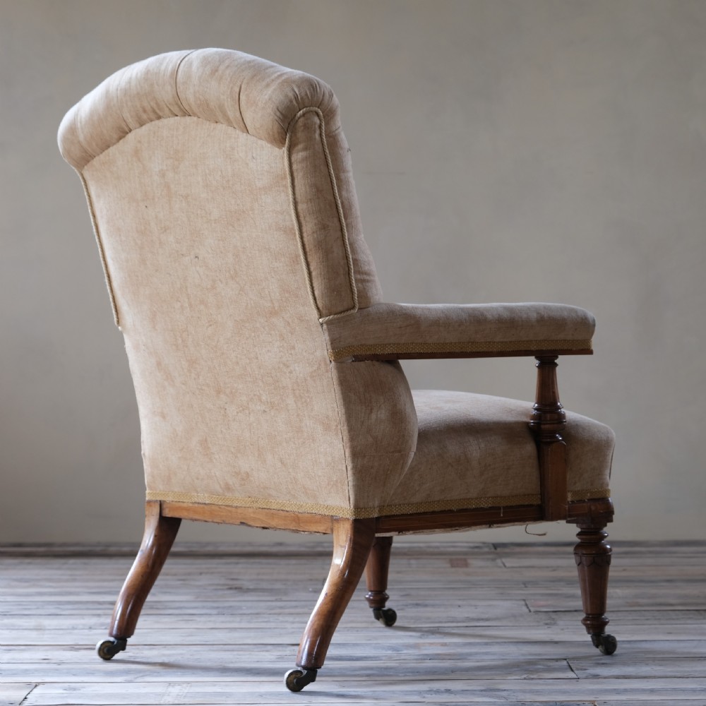 19th century walnut open armchair View VI