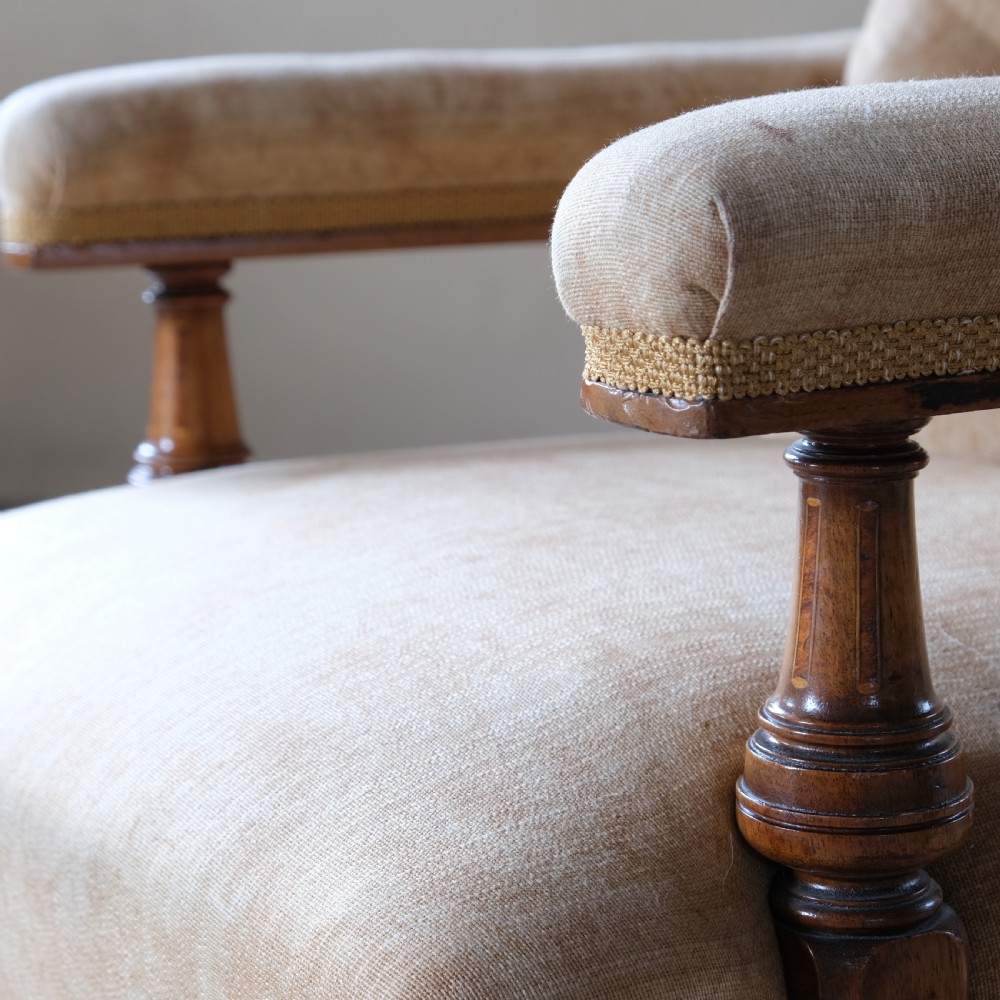 19th century walnut open armchair View VII