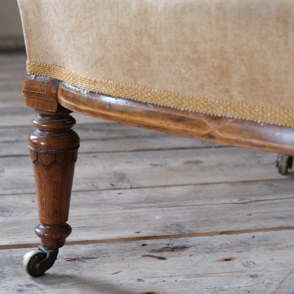 19th century walnut open armchair View XI