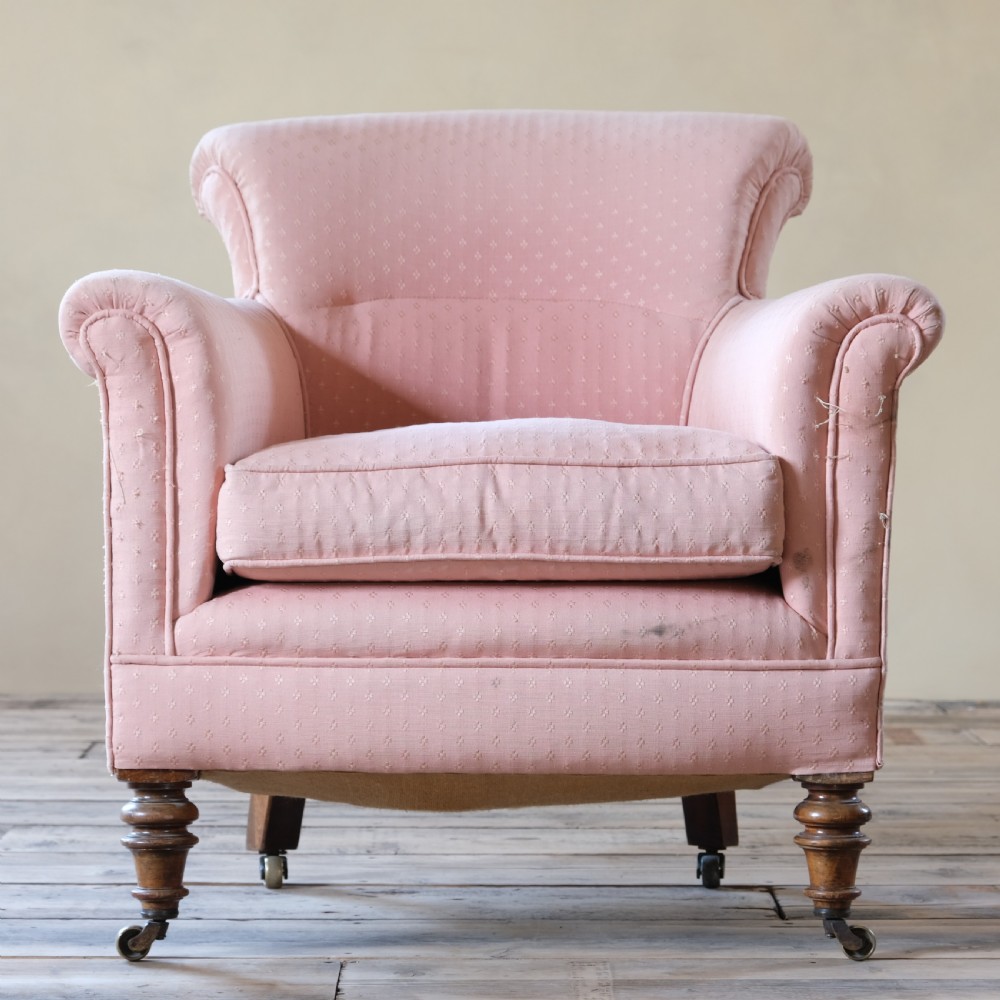 19Th Century Howard Woodstock Style Armchair View II