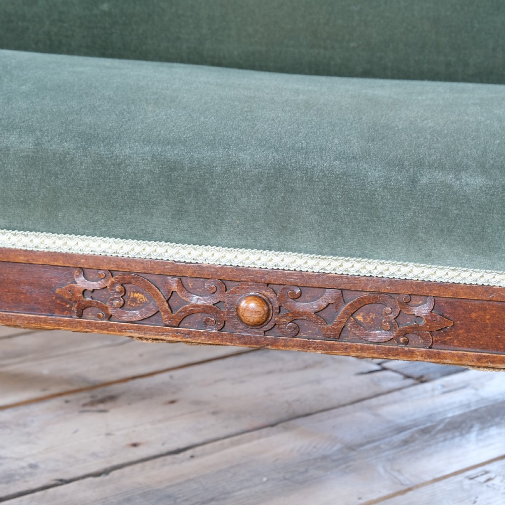 19Th Century Barley Twist Oak Hall Bench View VII