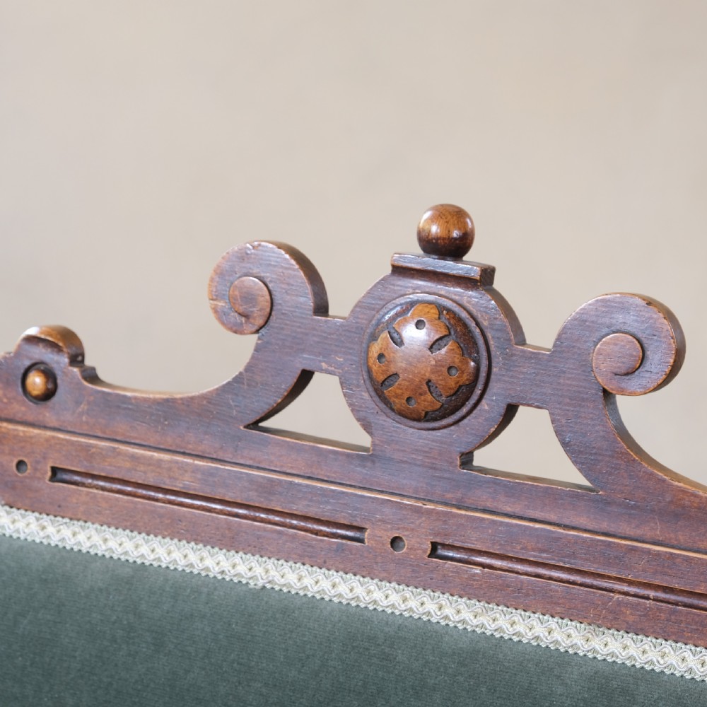 19Th Century Barley Twist Oak Hall Bench View VIII