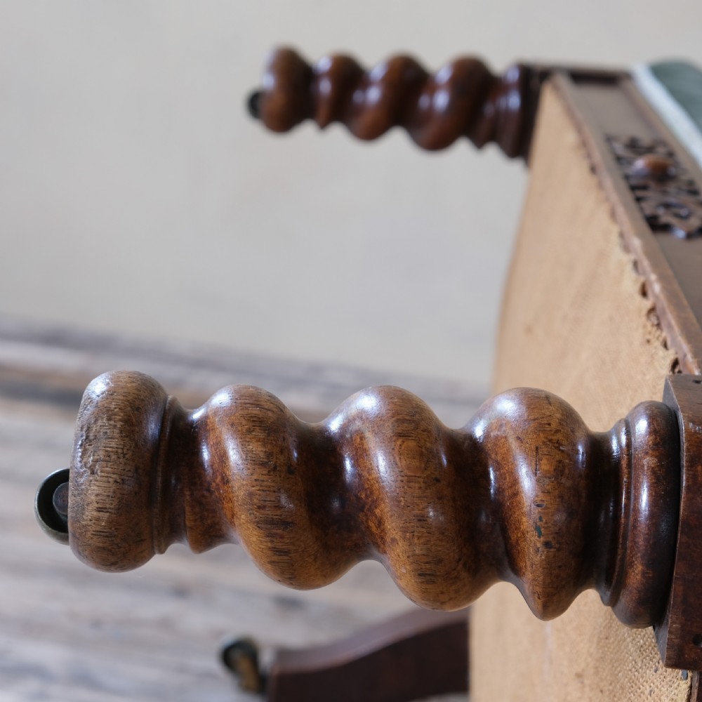 19Th Century Barley Twist Oak Hall Bench View XI