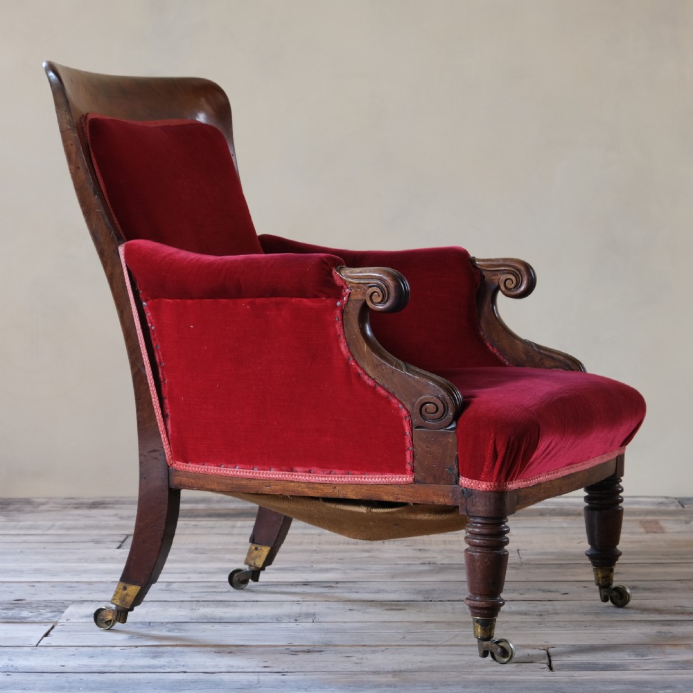 George IV Mahogany Library Armchair