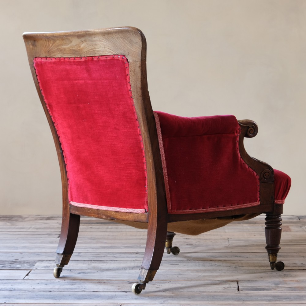 George IV Mahogany Library Armchair View VI