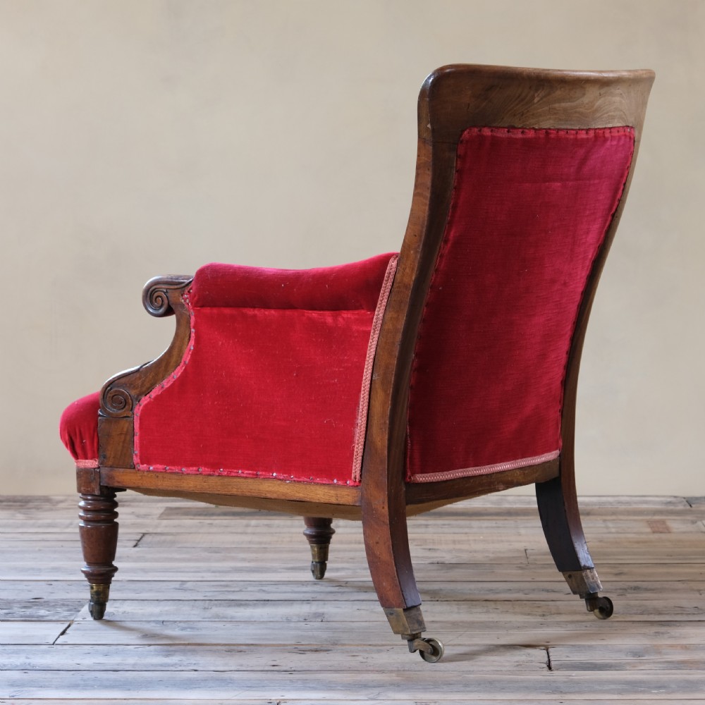 George IV Mahogany Library Armchair View VII