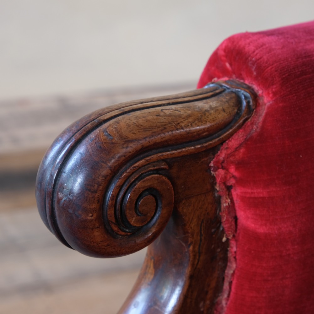 George IV Mahogany Library Armchair View XI