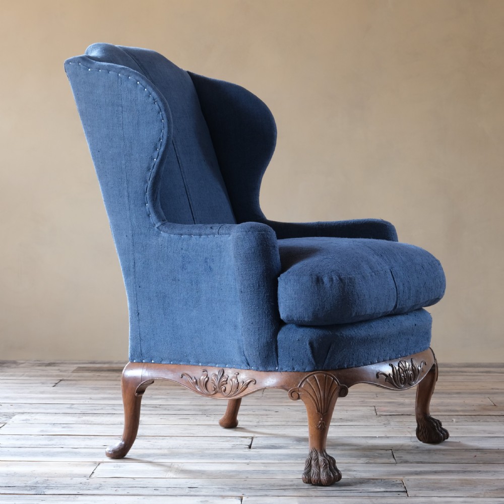 Late 19Th Century George I Style Walnut Wingback Armchair View II