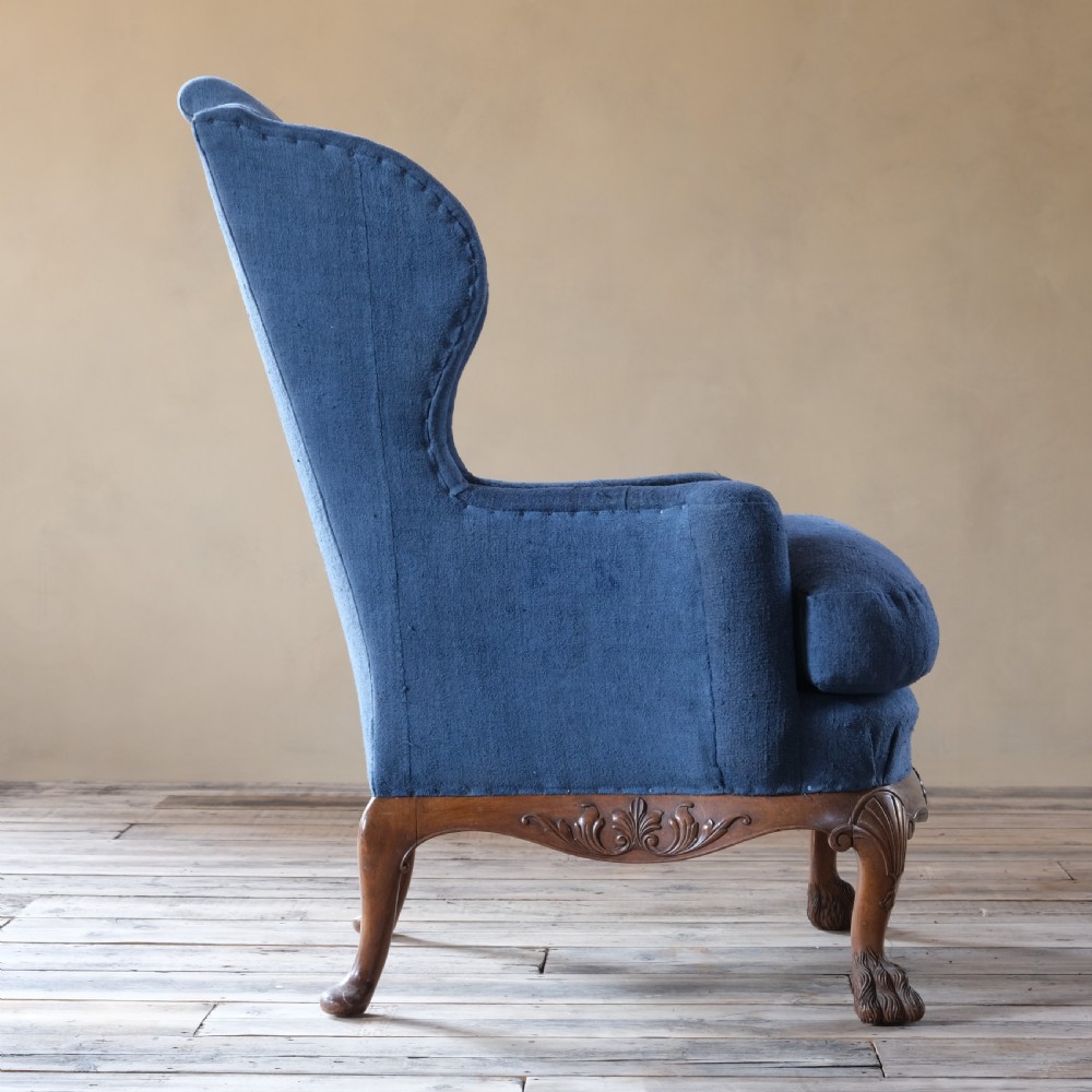Late 19Th Century George I Style Walnut Wingback Armchair View III