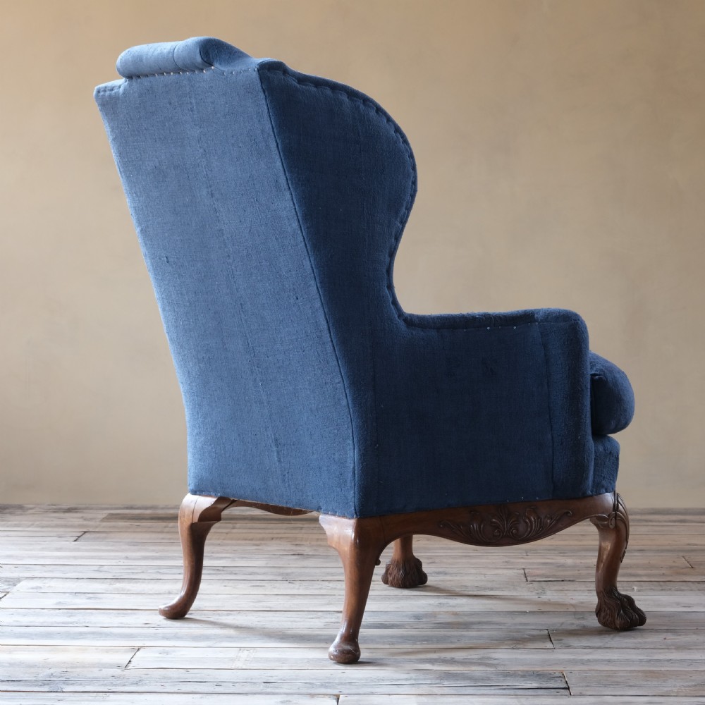 Late 19Th Century George I Style Walnut Wingback Armchair View IV