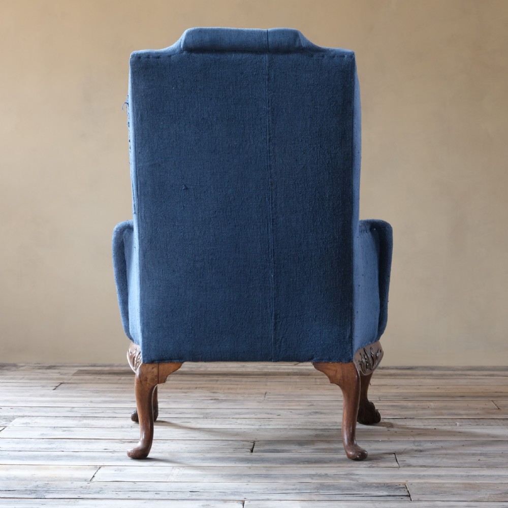 Late 19Th Century George I Style Walnut Wingback Armchair View V