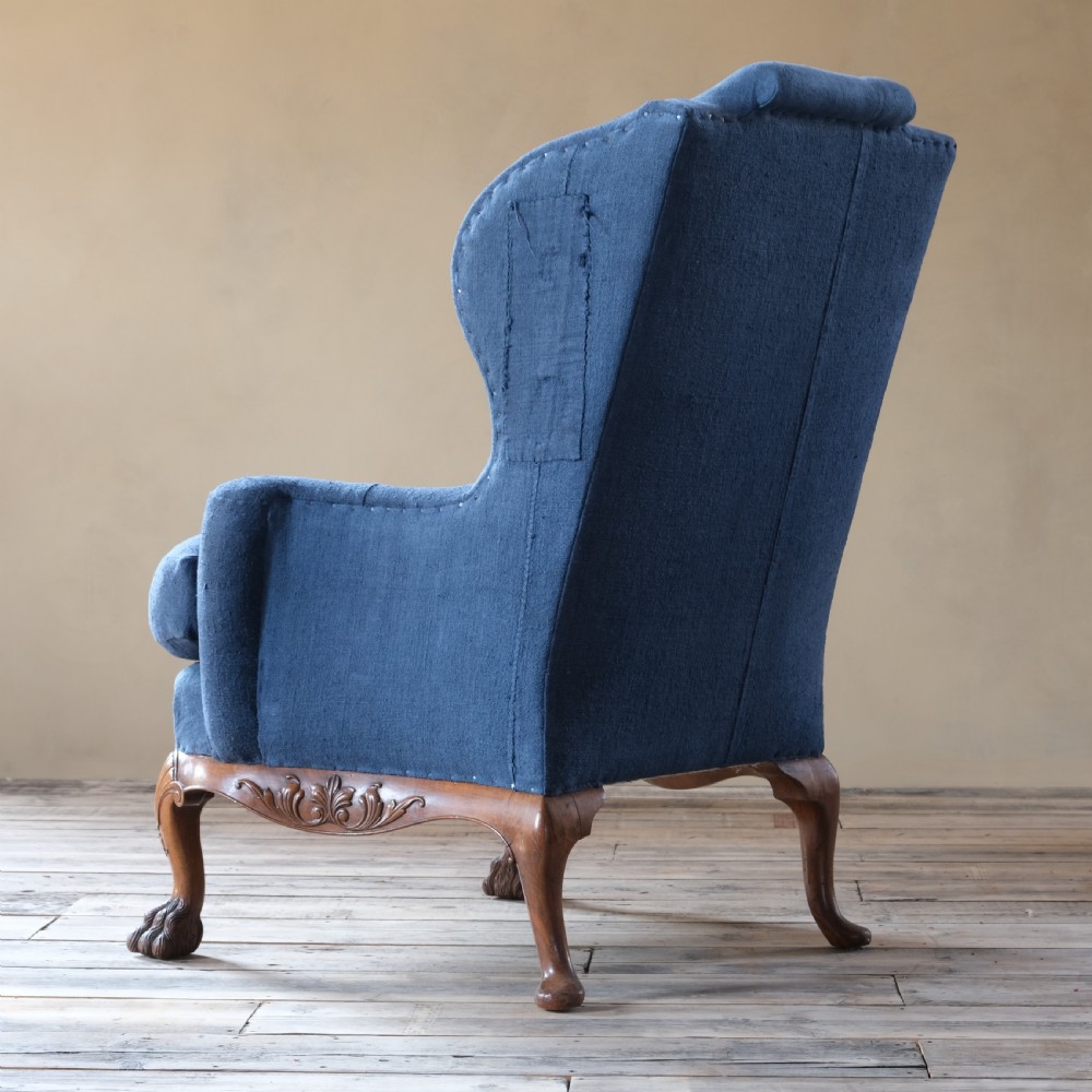 Late 19Th Century George I Style Walnut Wingback Armchair View VI