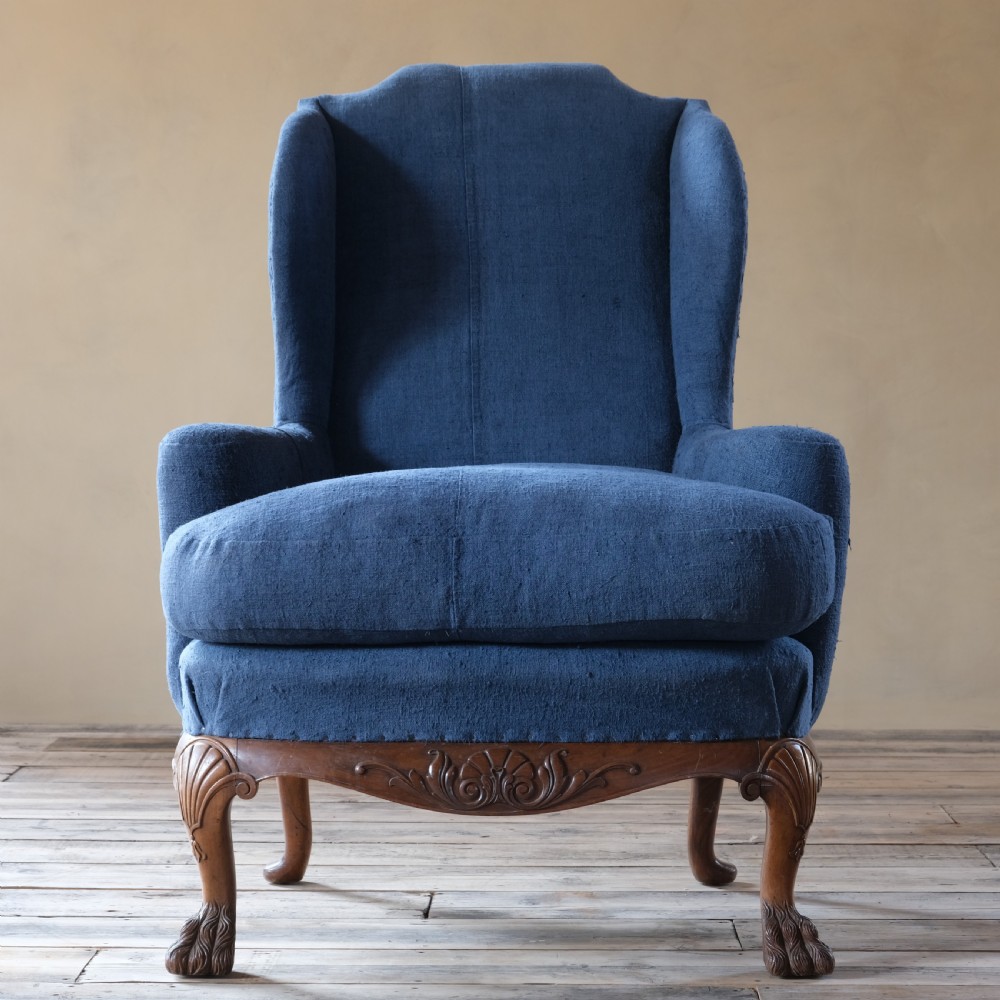 Late 19Th Century George I Style Walnut Wingback Armchair View IX