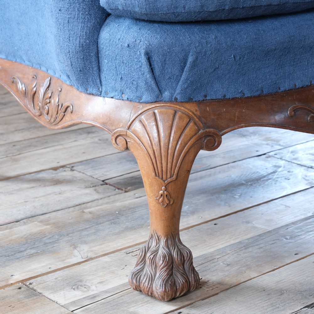 Late 19Th Century George I Style Walnut Wingback Armchair View X