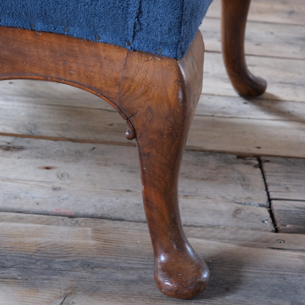 Late 19Th Century George I Style Walnut Wingback Armchair View XIV