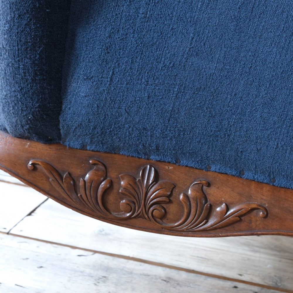 Late 19Th Century George I Style Walnut Wingback Armchair View XV
