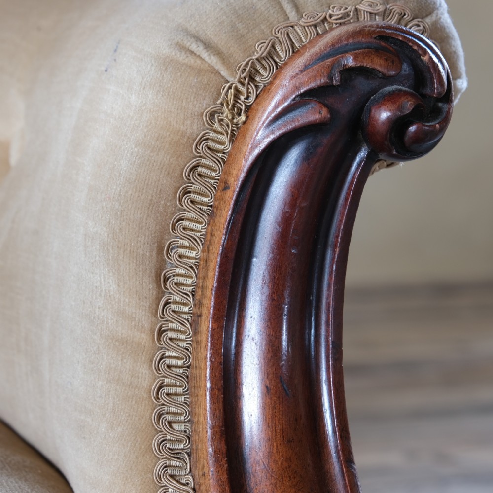 Pair Of Royal Attributed Johnstone & Jeanes Walnut Library Armchairs C1850 View X