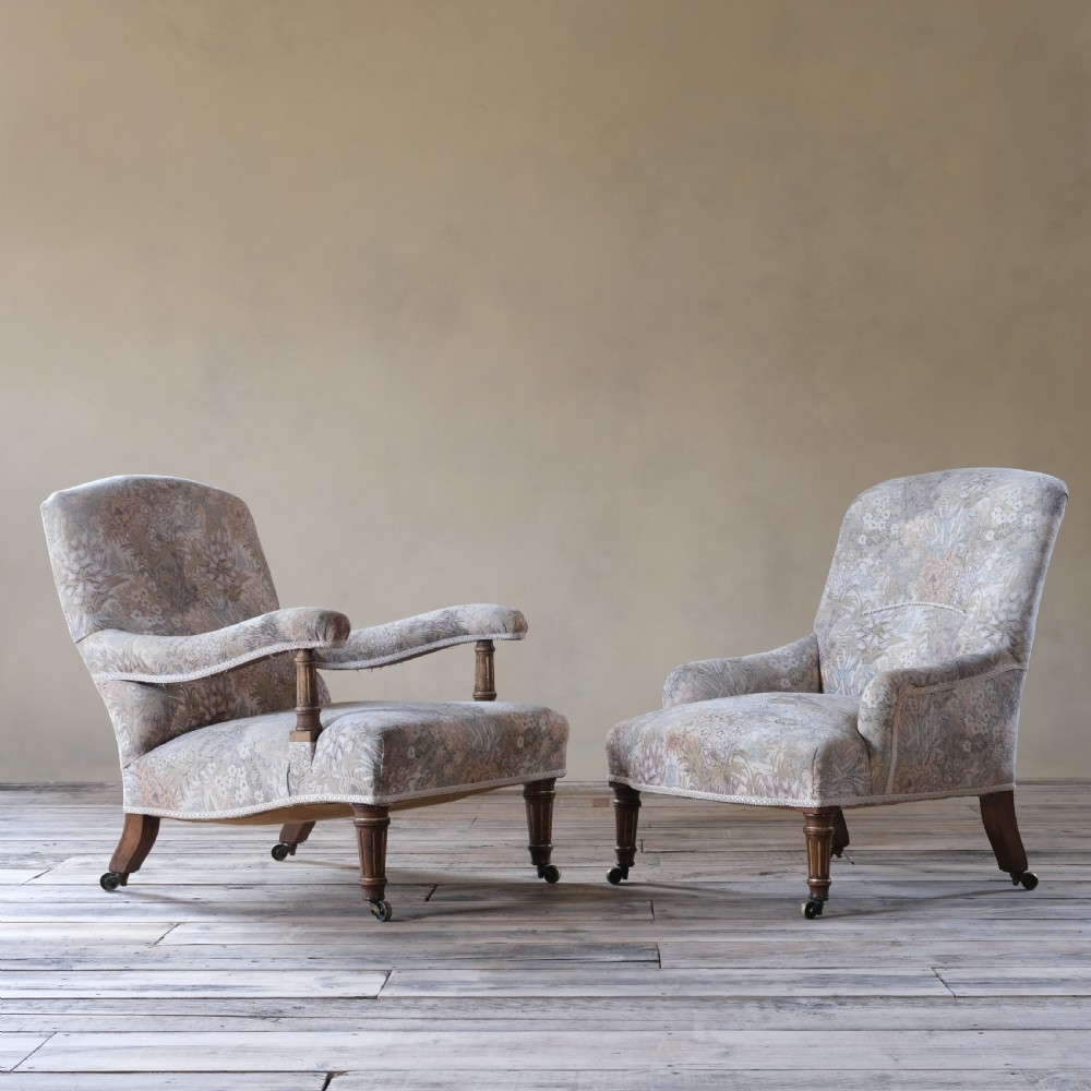 Pair Of 19Th Century Gillows Armchairs C1860