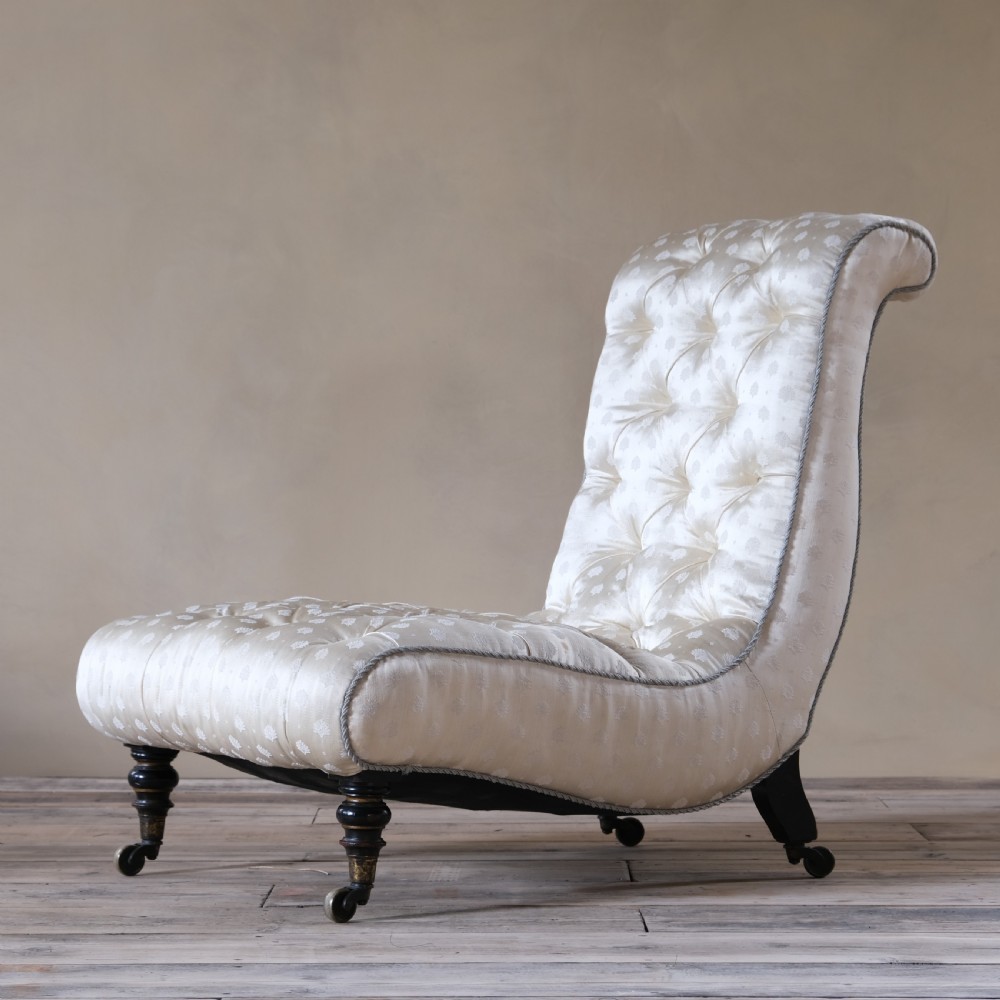 19Th Century Howard And Sons Slipper Chair