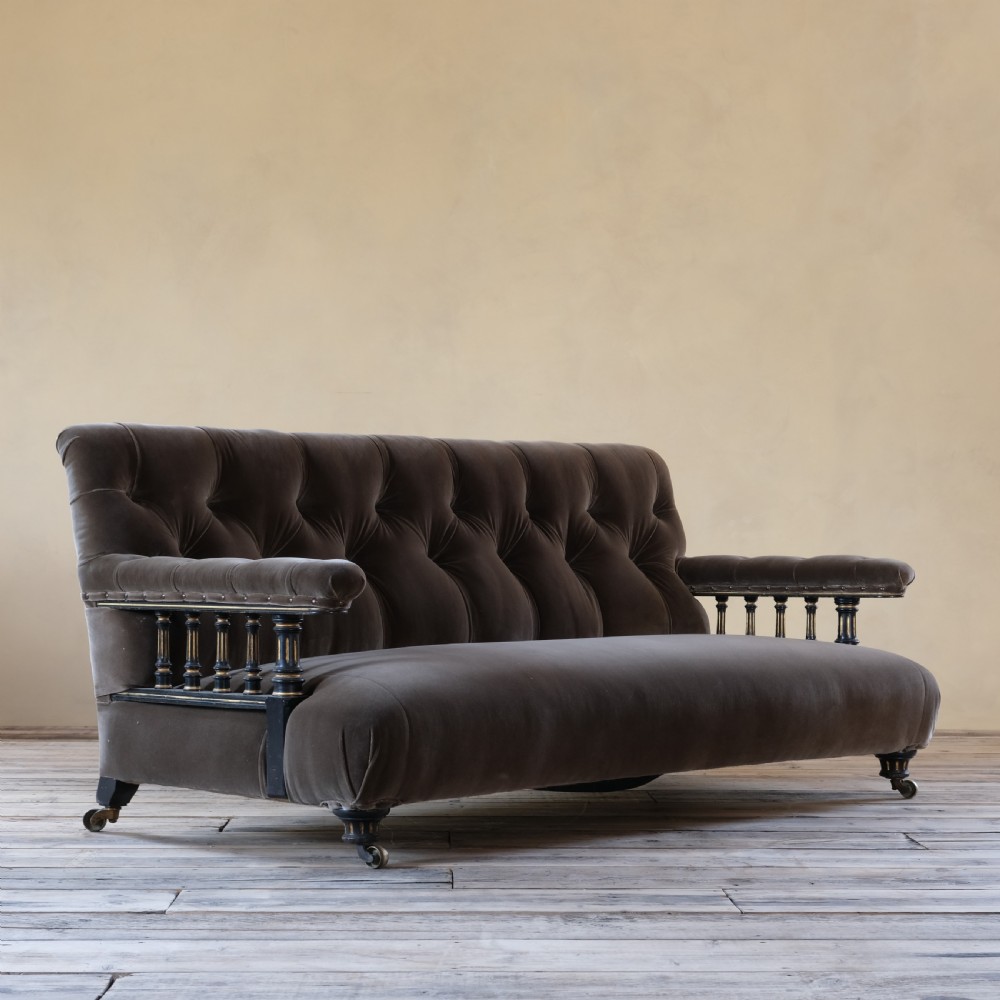 Howard and Sons aesthetic movement open arm sofa View II