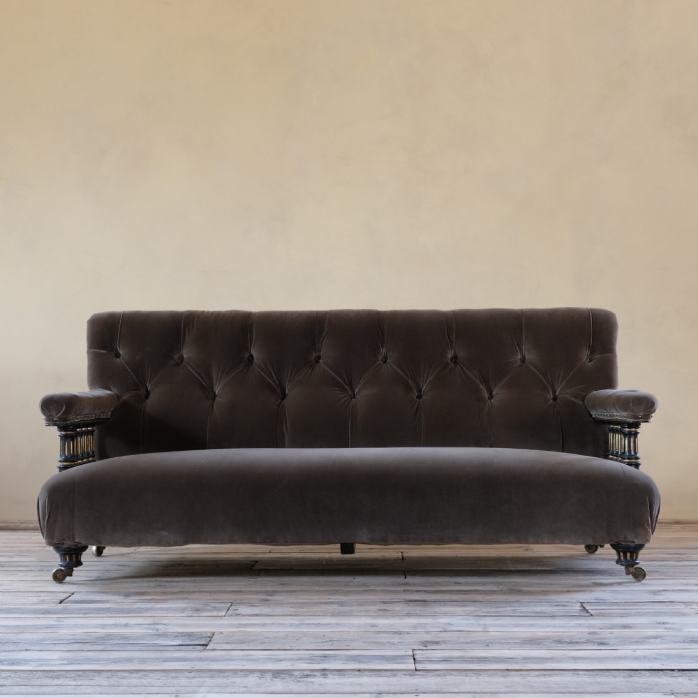 Howard and Sons aesthetic movement open arm sofa View III