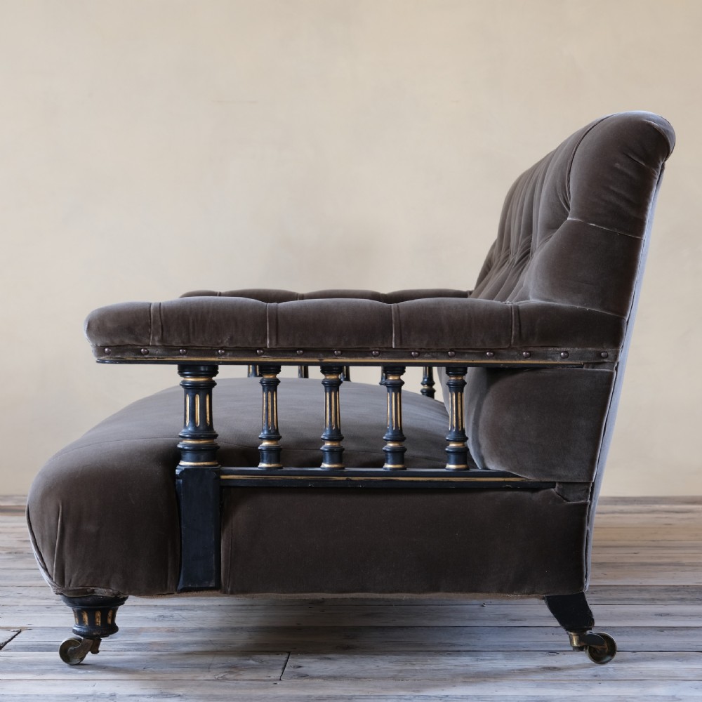 Howard and Sons aesthetic movement open arm sofa View V