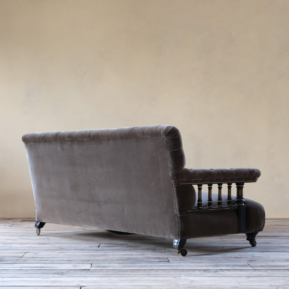Howard and Sons aesthetic movement open arm sofa View VIII