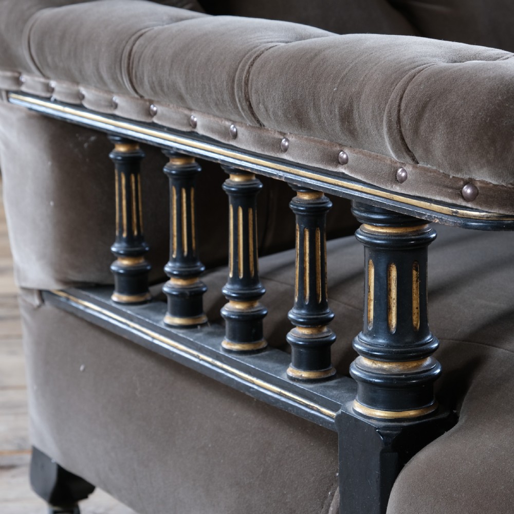 Howard and Sons aesthetic movement open arm sofa View X