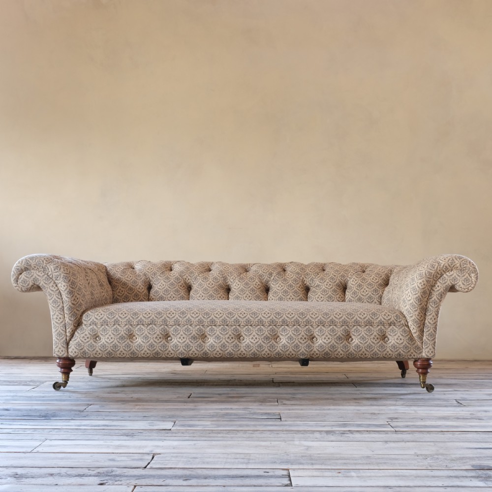 19th century chesterfield sofa by Howard and sons London View II
