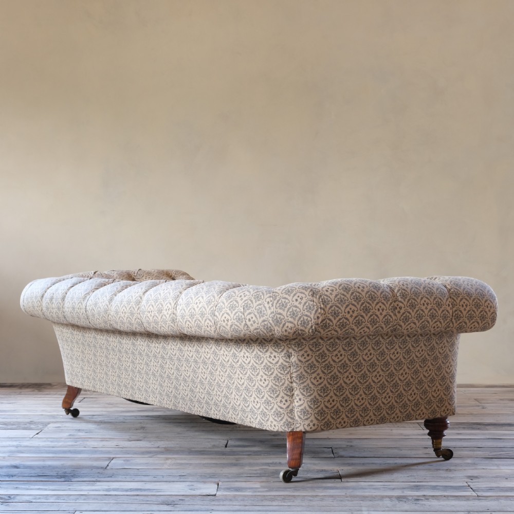 19th century chesterfield sofa by Howard and sons London View III