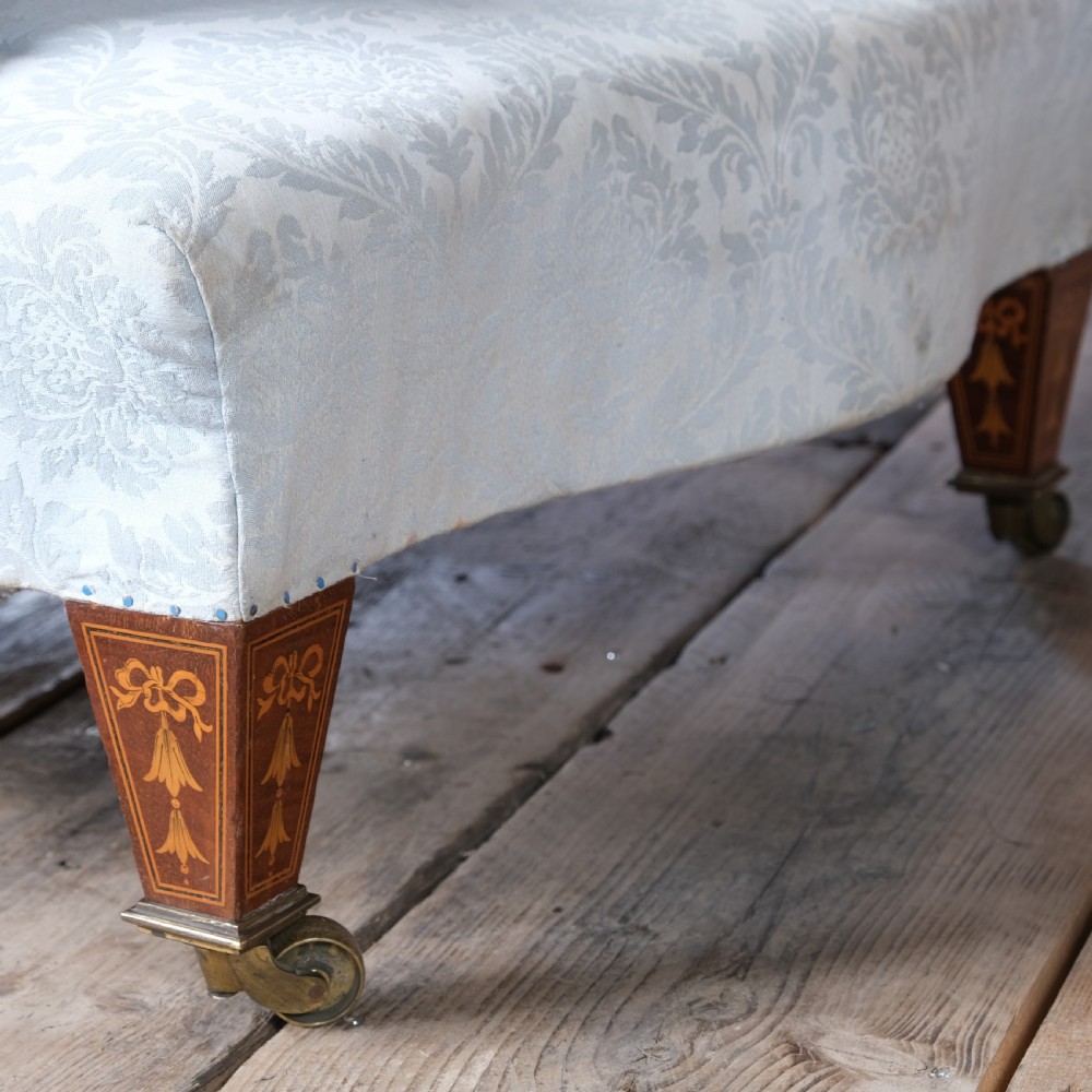 19th century deep seated armchair with marquetry legs View VIII